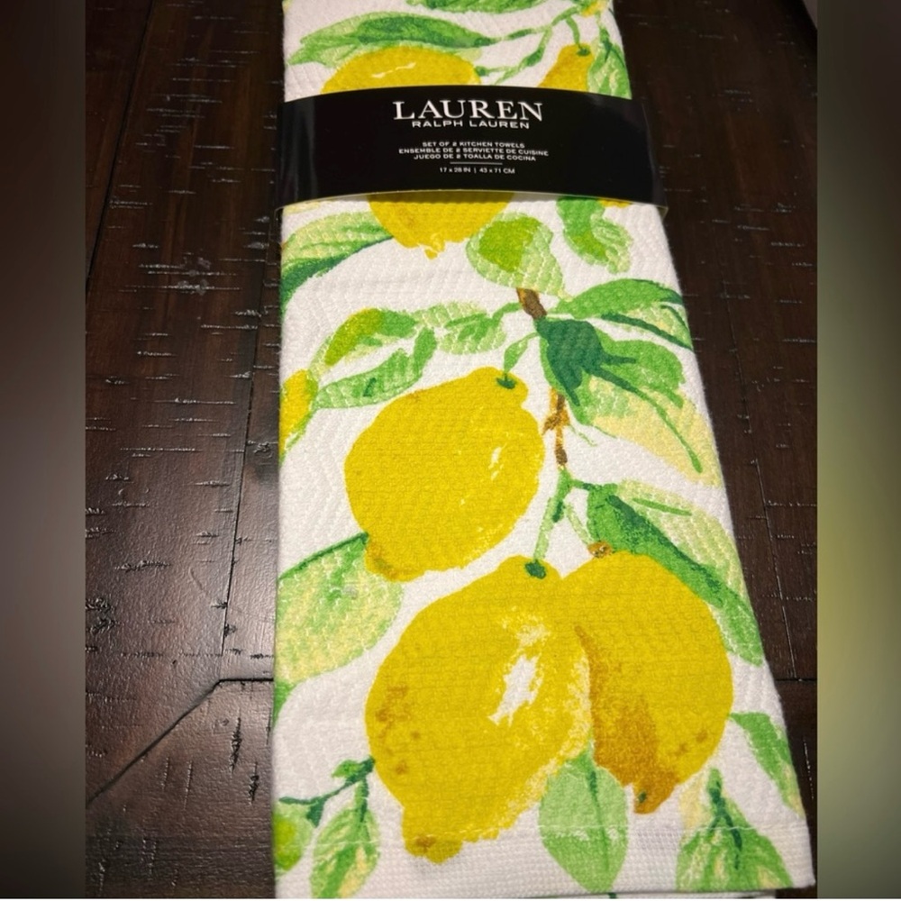 Lauren Ralph Lauren Lemon Kitchen Towels Set of 2